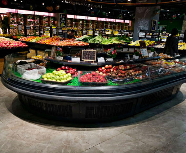 圓形環(huán)島風(fēng)幕柜